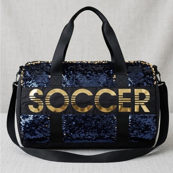 Justice Other - Justice Navy Sequin & Gold Soccer Weekender Bag